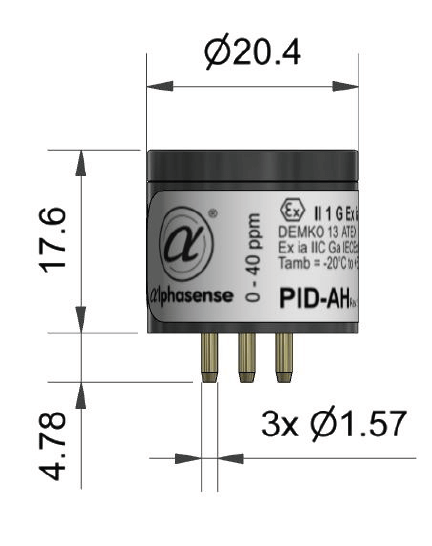 PID-AH5 Alphasense сенсор Летучих органических соединений VOC PID-AH5 Alphasense сенсор Летучих органических соединений VOC